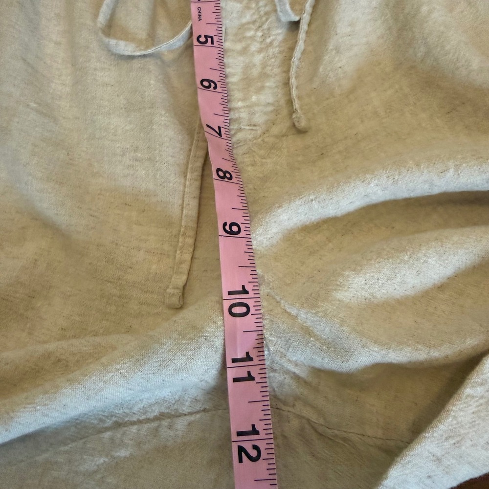 Lane‎ Bryant Linen Blend Wide Leg Cropped Pants Oatmeal Beige 18P Petite Coastal - Picture 12 of 13